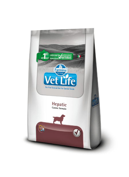 Vet Life Natural Canine Hepatic 2kg, alimento dietético para perros con enfermedad hepática.