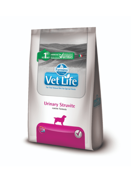 Vet Life Natural Canine Urinary Struvita 2kg, alimento dietético para perros con cálculos de estruvita.