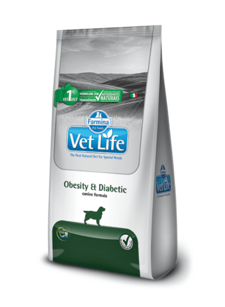 Vet Life Natural Canine Obesity & Diabetic 10.1kg, alimento dietético para perros con obesidad y diabetes.