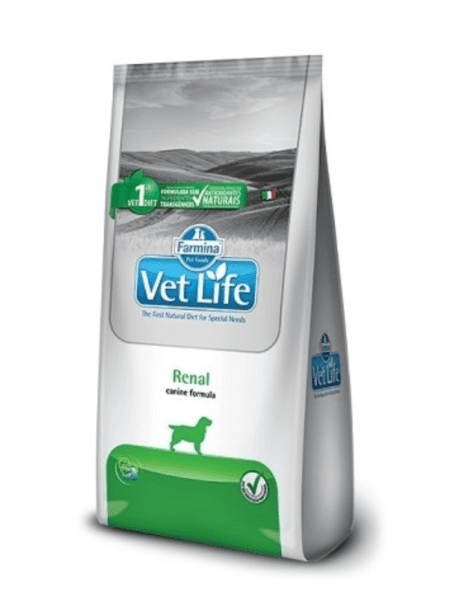Vet Life Natural Canine Renal 10.1kg, alimento dietético para perros con enfermedad renal.