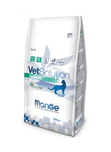 Monge VS Feline Diabetic 1.5kg, alimento seco para gatos con diabetes.