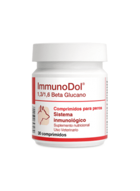 Immunodol 30 comp, suplemento para reforzar el sistema inmunológico en mascotas.