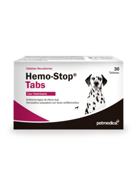 Hemo-Stop Tabs, tabletas para mejorar la coagulación en mascotas.