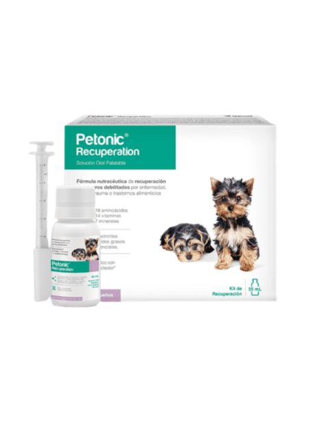 Frasco de Petonic Recuperation 55 ml para la recuperación de mascotas.