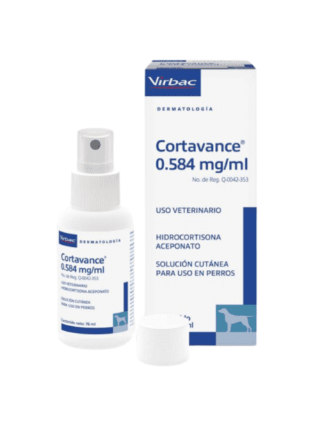 Cortavance Spray, tratamiento corticosteroide tópico para animales.