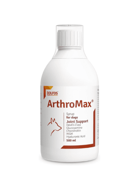 Arthromax 500ml, suplemento nutricional para mejorar la salud articular de las mascotas.