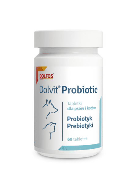 Dolvit Probiotic, suplemento para mejorar la salud digestiva e inmunológica de mascotas.