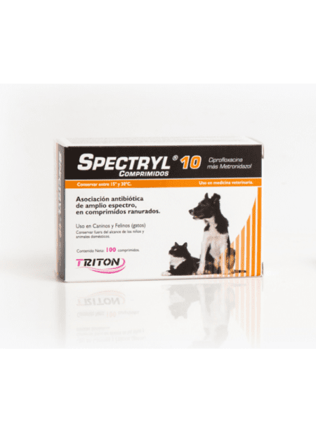 Spectryl 10 Hospitalaria, antibiótico de amplio espectro para uso hospitalario en veterinaria.