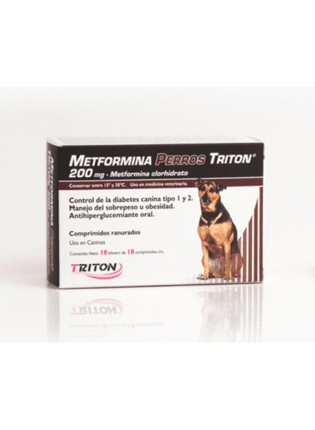 Metformina Perros Triton 200, tratamiento metabólico para perros.