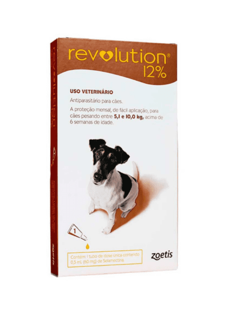 Revolution 5.1 - 10 kg, tratamiento antiparasitario tópico para perros medianos.