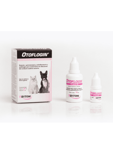 Otoflogina, tratamiento para infecciones del oído en mascotas.