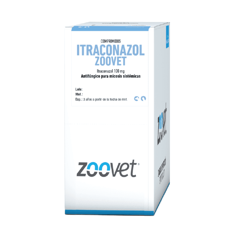 antifúngico oral para mascotas Itraconazol Zoovet 100 mg