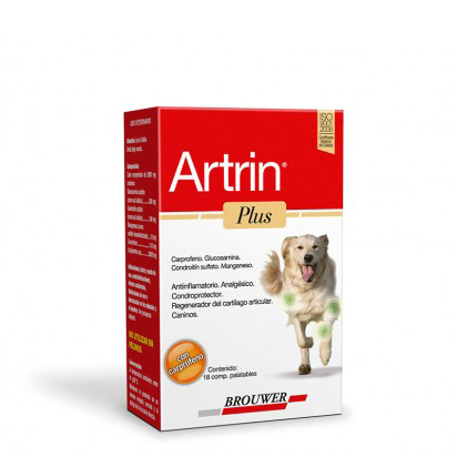 condroprotector antiinflamatorio para perros Artrin Plus 16 comp