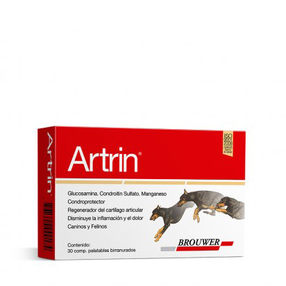 condroprotector para mascotas Artrin 30 comprimidos perros gatos