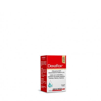 colirio antibiótico para mascotas Dexaflox 5 ml ojos oídos