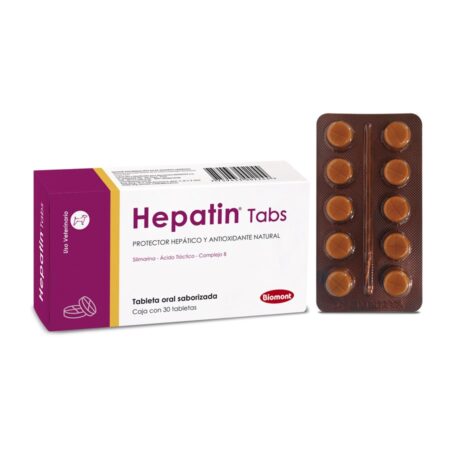 Hepatin Tabs 30 tabletas – protector hepático y antioxidante natural para perros y gatos